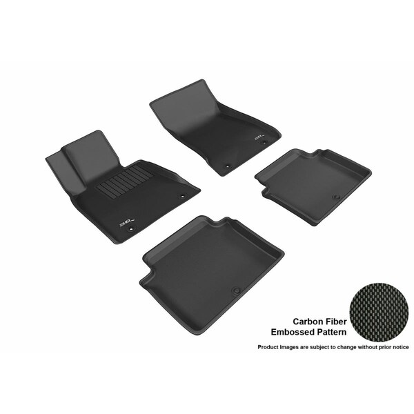 3D Maxpider Kagu R1 R2 Floor Mat for 2015-2016 Hyundai Genesis Sedan RWD, Black L1HY06101509 - main